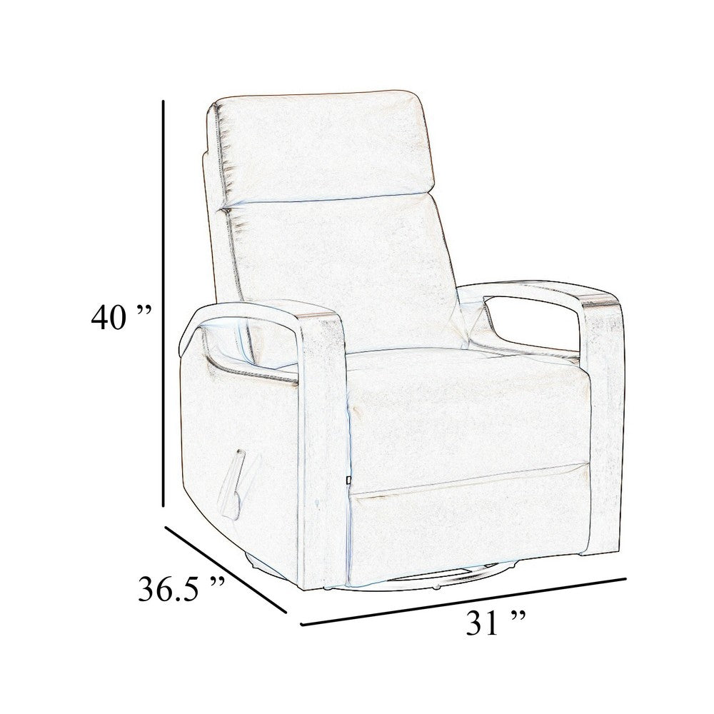 Mery Swivel Glider Manual Reclining Chair, Light Gray Boucle Fabric  - BM345347
