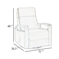 Mery Swivel Glider Manual Reclining Chair, Light Gray Boucle Fabric  - BM345347