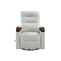 Gex Swivel Glider Manual Reclining Chair, Smoke Gray Faux Leather - BM345349
