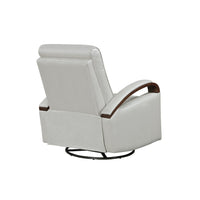 Gex Swivel Glider Manual Reclining Chair, Smoke Gray Faux Leather - BM345349