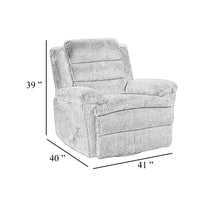 Oxy Swivel Manual Reclining Chair, Foam Pillow Arms, Gray Microfiber - BM345358