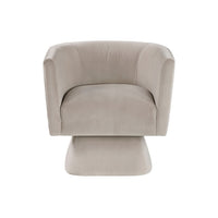 Cabe Swivel Accent Armchair, Diamond Stitch Back, Taupe Brown Velvet - BM345364