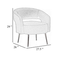 Noel Accent Chair, Curved Open Back, Dark Green Velvet, Gold Metal Legs - BM345367