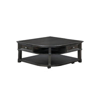 Riel Cocktail Coffee Table w Storage, 38 Inch Lift Top, Charcoal Black - BM345384