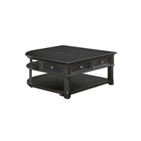 Riel Cocktail Coffee Table w Storage, 38 Inch Lift Top, Charcoal Black - BM345384