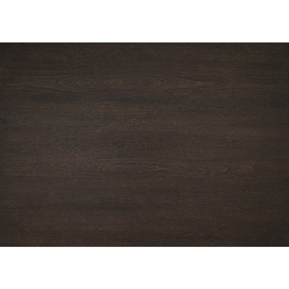 Azy Side End Table, 24 Inch Round Top, Gold Capped Legs, Dark Brown  - BM345387