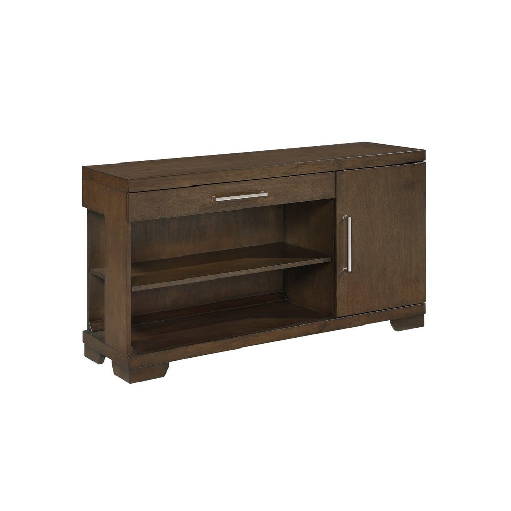 Duny Sofa Console Table, 50 Inch, 1 Drawer with 1 Cabinet, Espresso Brown - BM345389