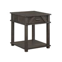 Leky Side End Table, 24 Inch, 1 Drawer with Lower Open Shelf, Brown - BM345392
