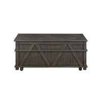 Leky Coffee Table, 44 Inch, 1 Lift Top with Shelf Underneath, Brown - BM345393