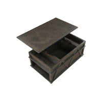 Leky Coffee Table, 44 Inch, 1 Lift Top with Shelf Underneath, Brown - BM345393