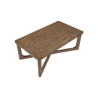 Bly Coffee Table, 48 Inch Rectangle Top, X-Base Design, Light Brown - BM345400