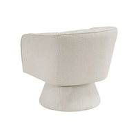 Shea Swivel Accent Chair, Beige Boucle Fabric, Channel Stitched  - BM345404