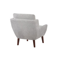 Veny Accent Armchair, Soft Gray Chenille, Solid Wood Angled Legs - BM345409