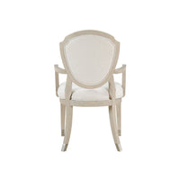 Olto Set of 2 Dining Armchairs, Ivory Chenille, Light Oak Brown Wood, Dipped Legs - BM345421