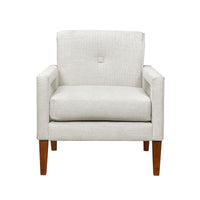 Bei Armchair, Beige Chenille Cushion, Walnut Brown Solid Wood - BM346684
