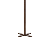 Jema 3 Tier Coat Rack, 9 Hanging Hooks, 70 Inch Dark Brown Solid Wood - BM346702