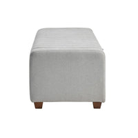 Doa Storage Bench, Channel Tufted, Gray Boucle Upholstery 50 Inch  - BM346710