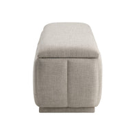 Jia Storage Bench, Wide Channel Tufted Taupe Polyester 47 Inch  - BM346712