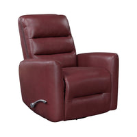 Demy Swivel Glider Manual Reclining Chair, Red Faux Leather Cushions - BM346753