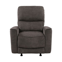 Ray Rocker Manual Reclining Chair, Chocolate Brown Polished Microfiber - BM346754