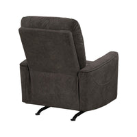 Ray Rocker Manual Reclining Chair, Chocolate Brown Polished Microfiber - BM346754