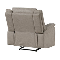 Nez Manual Reclining Chair, Contrast Edges, Dove Gray Microfiber - BM346761