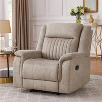 Nez Manual Reclining Chair, Contrast Edges, Dove Gray Microfiber - BM346761