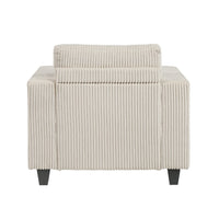 Wely Storage Chair w USB Charging Ports, Beige Corduroy Seat and Back - BM346762