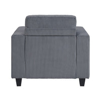 Wely Storage Chair w USB Charging Ports, Dark Gray Corduroy Seat and Back - BM346764