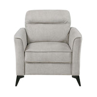 Teli Sofa Armchair, Light Tan Brown Microfiber, Black Metal Legs - BM346769