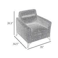 Teli Sofa Armchair, Light Tan Brown Microfiber, Black Metal Legs - BM346769