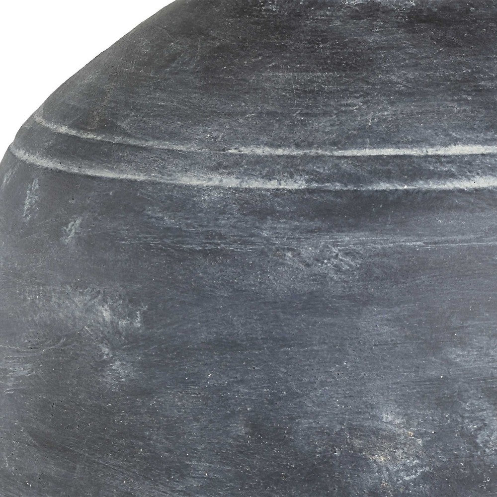 Table Lamp, Off White Linen Shade, Weathered Black Urn Body, 24 Inch - BM346783