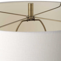 Gek Floor Lamp, Off White Linen Shade, Black Tapered Base, 63 Inch - BM346786