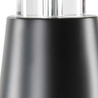 Gek Table Lamp, Off White Linen Shade, Black Tapered Base, 28 Inch - BM346787