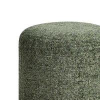 Jety Accent Ottoman, 17 Inch Forest Green Chenille, Brass Iron Base - BM346809