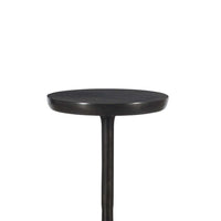 Mey Accent Table, 12 Inch Round Flat Top, Dark Brown Aluminium Base - BM346819