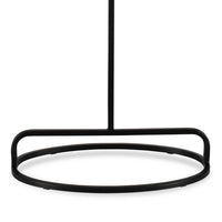 Weny Accent Table, 21 Inch Oval Top, Black Aluminium and Iron Base - BM346820