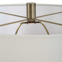 Table Lamp, Round Linen Shade, Ruby Red Textured Round Ceramic, 23 Inch - BM346830