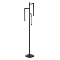 Modern Floor Lamp with Rotating LED Arms and Dimmer, 72 Inch Black - BM346833