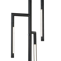 Modern Floor Lamp with Rotating LED Arms and Dimmer, 72 Inch Black - BM346833