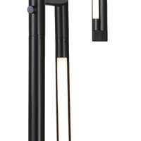 Modern Floor Lamp with Rotating LED Arms and Dimmer, 72 Inch Black - BM346833