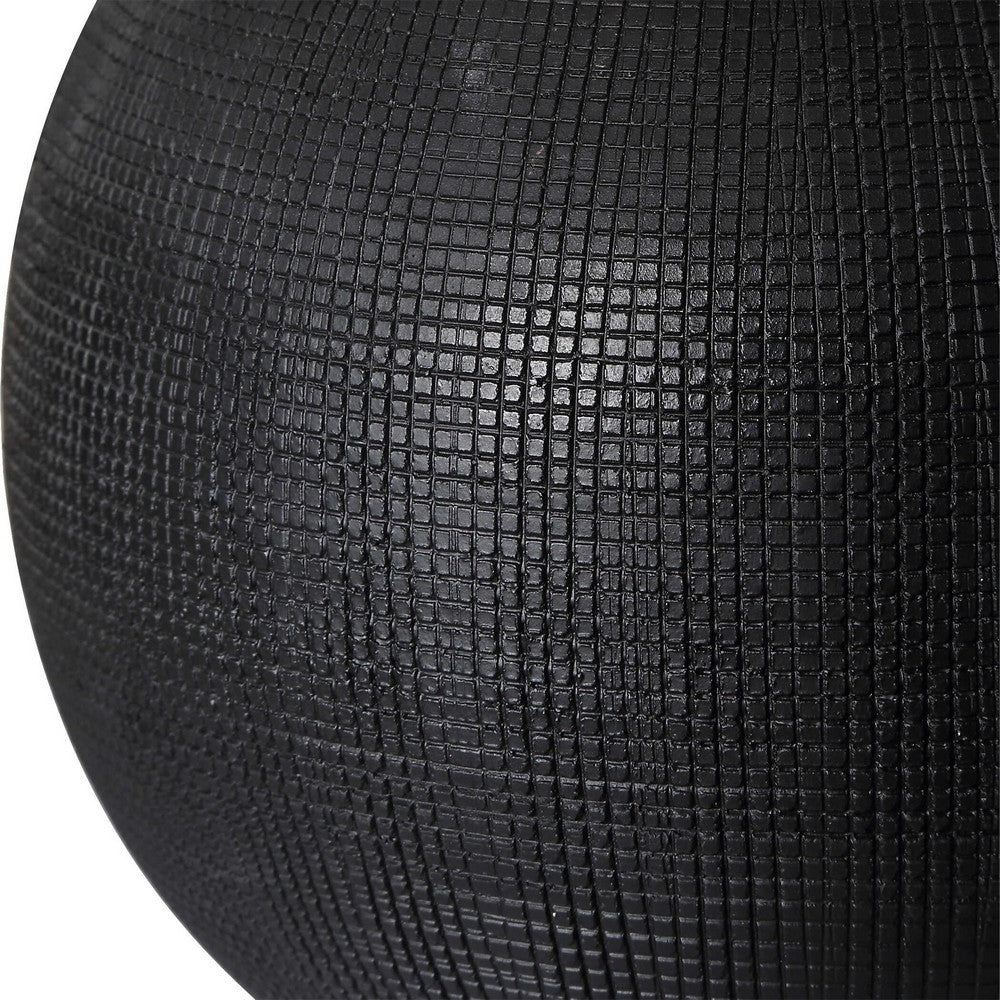 Table Lamp, White Linen Shade, 23 Inch Black and White Ceramic Accent  - BM346836