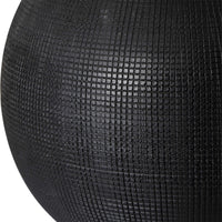 Table Lamp, White Linen Shade, 23 Inch Black and White Ceramic Accent  - BM346836