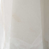 Accent Table Lamp, Cream Marble Base, Off White Linen Shade, 23 Inch - BM346842