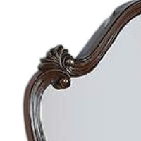 Ventra Dresser Mirror, 51 Inch Classic Arched Cherry Brown Solid Wood - BM346946