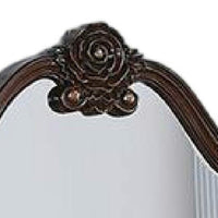 Ventra Dresser Mirror, 51 Inch Classic Arched Cherry Brown Solid Wood - BM346946