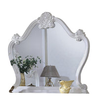 Ventra Dresser Mirror, 51 Inch, Classic Arched Design White Solid Wood - BM346951