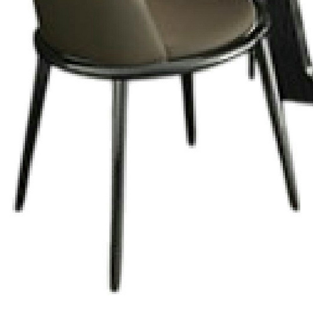 Relli 7 Piece Dining Set, White Ceramic Table, 6 Faux Leather Chairs - BM346994