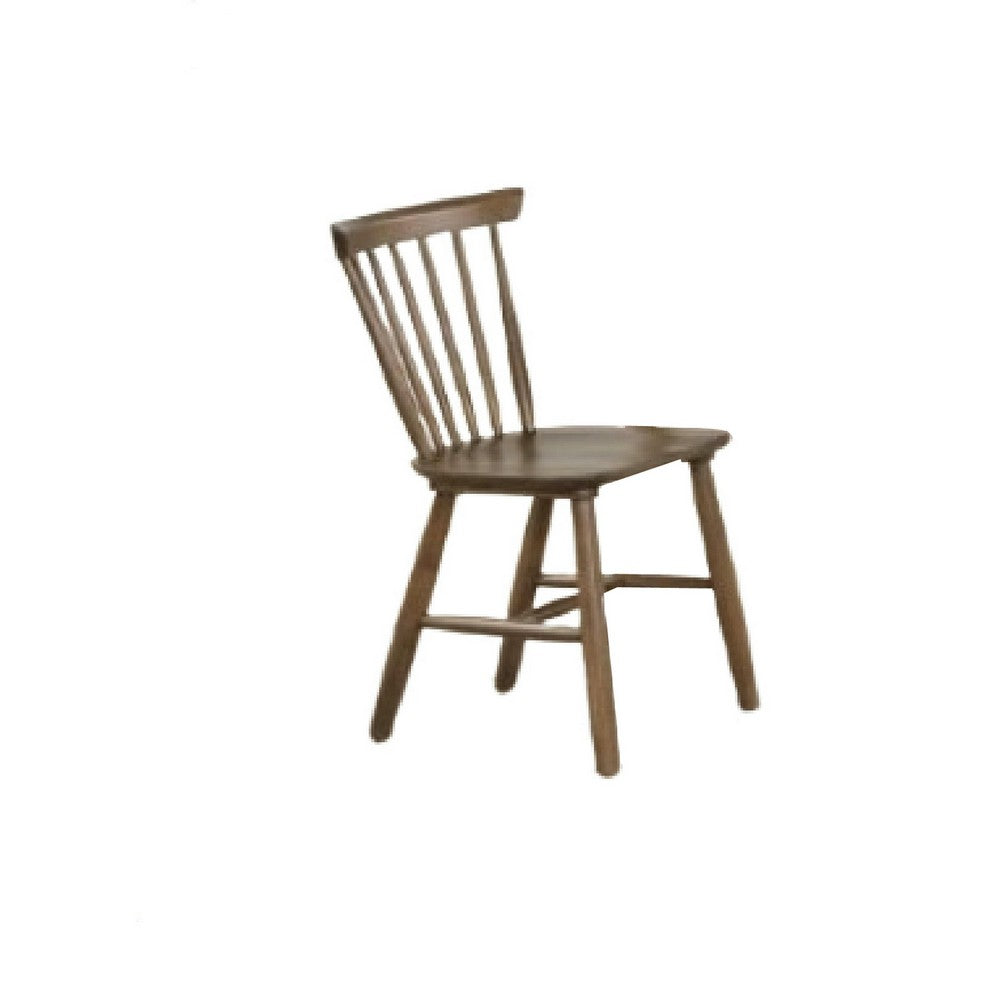 Baylee 7pc Dining Table Set with 6 Farmhouse Chairs, Walnut Brown Wood - BM347022