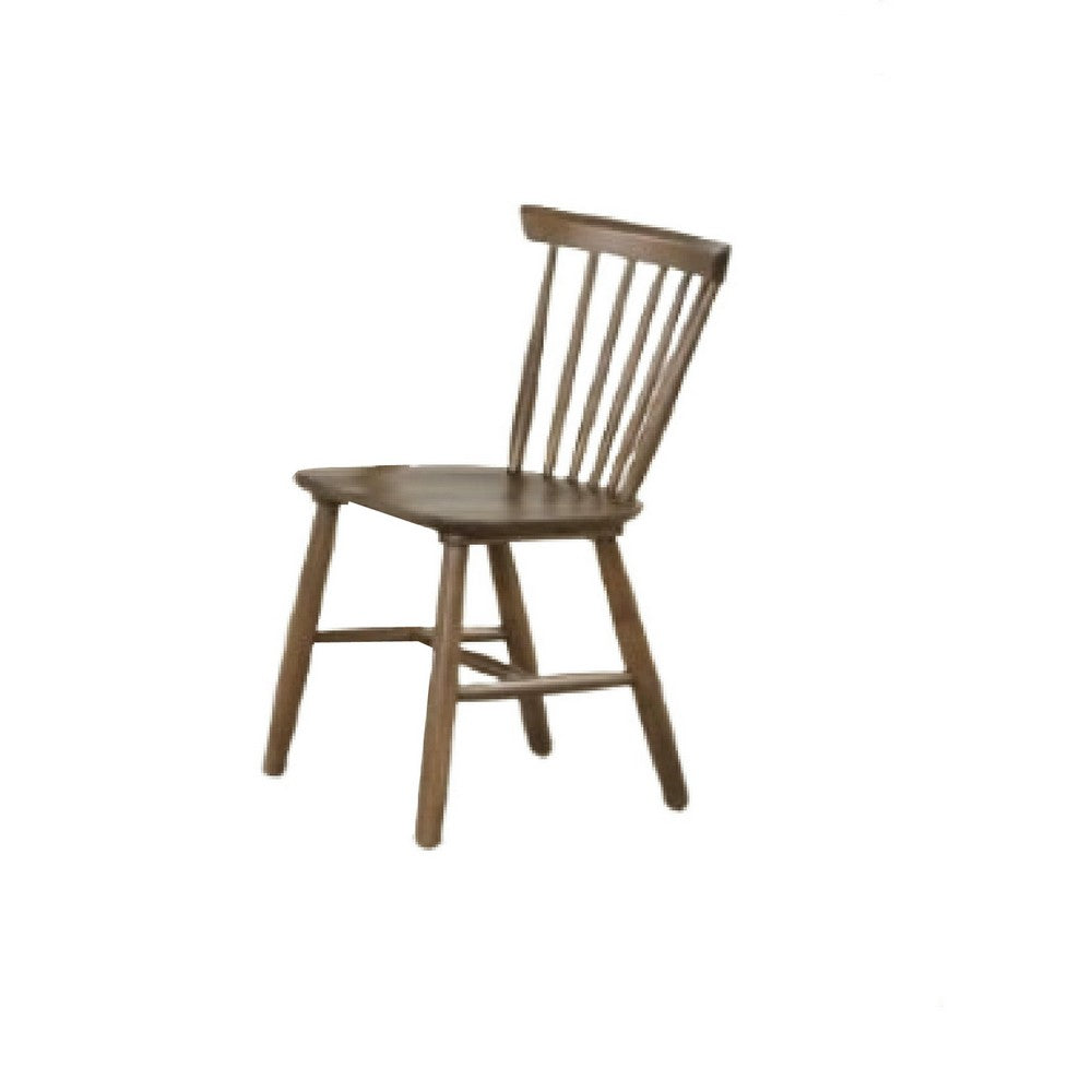 Baylee 7pc Dining Table Set with 6 Farmhouse Chairs, Walnut Brown Wood - BM347022